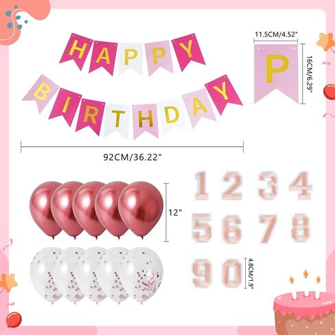 لوازم حفلات أعياد ميلاد الكلاب من إي-كلوفر - باندانا عيد ميلاد للكلاب، بالونات عيد ميلاد متطابقة، لافتة عيد ميلاد سعيد، رقم 0-9 للكلاب المتوسطة والكبيرة، هدية باللون الوردي in Kuwait