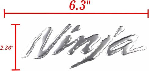 دراجة نارية النينجا شعار 3D الشارات PVC ملصق خزان الوقود شارة لكاواساكي Ninja250 300 400 Ninja650R Ninja1000 ZX-6R ZX-10R ZX-14R ZZR-2 حزمة (كروم) in Saudi Arabia
