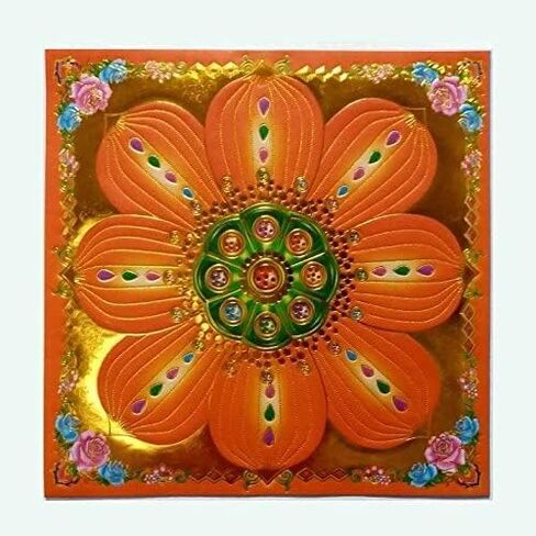 ValuedTrade 160pcs Incense Paper/ Joss Paper High Grade Colorful with Gold Foil (Size Small) for Ancestor Praying 7.5 Inches X 7.5 Inches (4 Colors) in Saudi Arabia