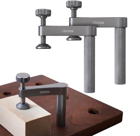 RUITOOL Bench Dog Clamp، 3/4 "(19mm) مشبك ثقب الكلب الثابت، قابل للتعديل MFT الجدول الألومنيوم الجدول المشابك لأدوات النجارة - 2 حزمة in Saudi Arabia