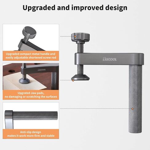 RUITOOL Bench Dog Clamp، 3/4 "(19mm) مشبك ثقب الكلب الثابت، قابل للتعديل MFT الجدول الألومنيوم الجدول المشابك لأدوات النجارة - 2 حزمة in Saudi Arabia