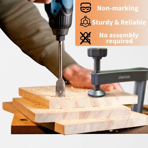 RUITOOL Bench Dog Clamp، 3/4 "(19mm) مشبك ثقب الكلب الثابت، قابل للتعديل MFT الجدول الألومنيوم الجدول المشابك لأدوات النجارة - 2 حزمة in Saudi Arabia