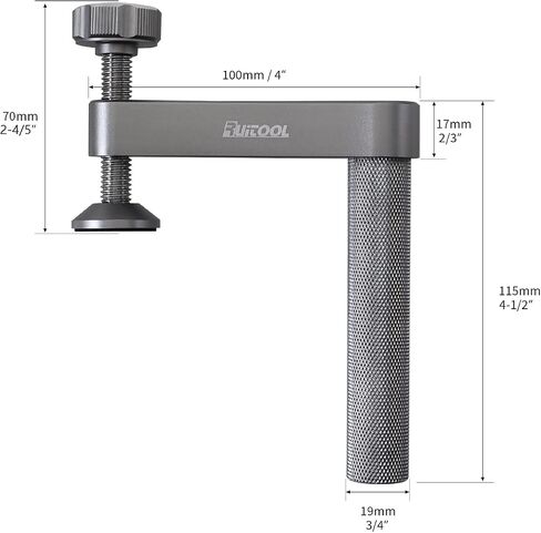 RUITOOL Bench Dog Clamp، 3/4 "(19mm) مشبك ثقب الكلب الثابت، قابل للتعديل MFT الجدول الألومنيوم الجدول المشابك لأدوات النجارة - 2 حزمة in Saudi Arabia