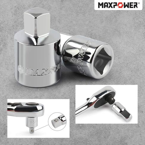 MAXPOWER مجموعة محول مقبس 4 قطع، 1/4 بوصة × 3/8 بوصة، 3/8 بوصة × 1/4 بوصة، 3/8 بوصة × 1/2 بوصة، 1/2 بوصة × 3/8 بوصة in Saudi Arabia