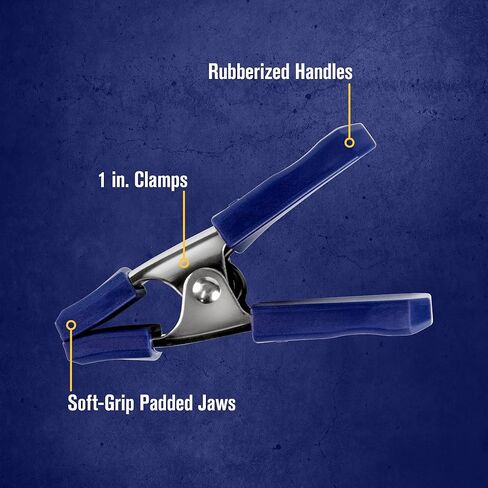 مشبك زنبركي معدني من إيروين تولز، 1 بوصة (222601)، أزرق in Kuwait