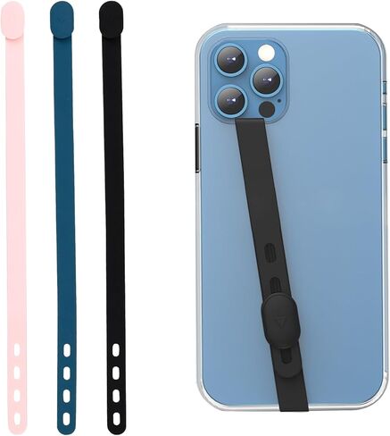 Phone Strap, 3 Pack Silicone Phone Gripper for Back of Phone, Anti Theft Phone Strap Holder for Hand Fits Almost All Phone Cases in Kuwait