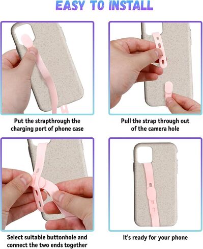 Phone Strap, 3 Pack Silicone Phone Gripper for Back of Phone, Anti Theft Phone Strap Holder for Hand Fits Almost All Phone Cases in Kuwait