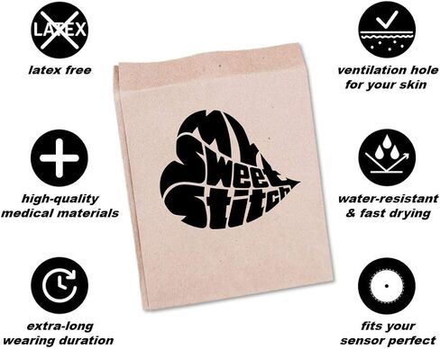 25-Pack Freestyle Libre 3 Sensor Covers Waterproof with Ventilation Hole Black - Lasts up to 14 Days, sweatproof Adhesive Patches pre-Cut & Full Cover Made in Germany in Saudi Arabia