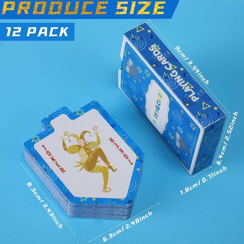 Zubebe 12 Pack Passover Playing Cards Passover Games Playing Cards Bulk Standard Playing Card Decks for Card Activities Themed Party Supplies Games Passover Gift Basket Passover Gifts for Kids in Saudi Arabia