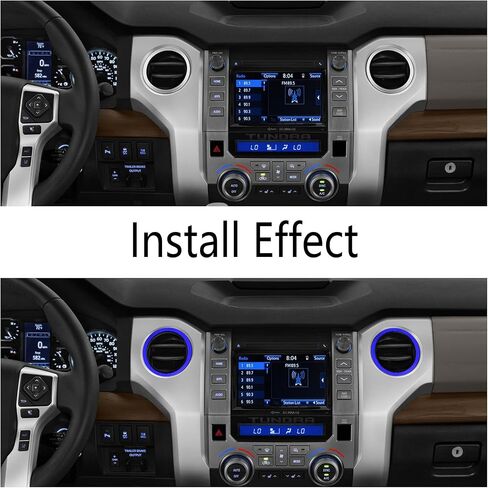 Compatible with Tundra A/C Vent Ring Decoration Covers fit 2014-2021 Tundra a/c Outlet Vent Accessories Blue in Kuwait