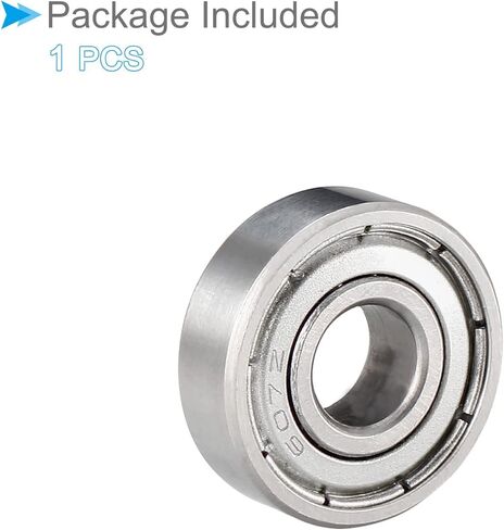 Deep Groove Ball Bearings, 6200ZZ Model 10mm x 30mm x 9mm, Carbon Steel Double Shield Bearings - (Applications: for Motor Skateboards Roller Wheels), 4-Pieces in Kuwait