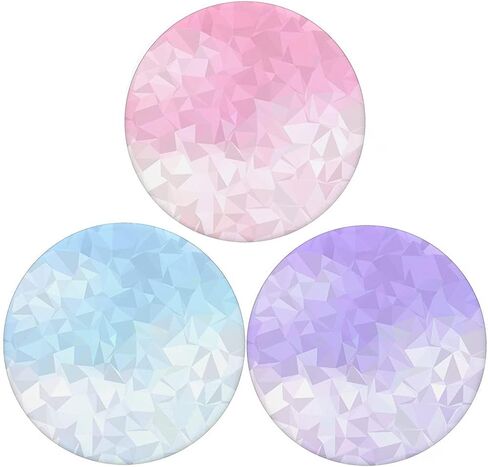 Universal Cell Phone Stand and Tablet Holder ( 3 Pack ) - Pink Blue Purple White Geometric in Saudi Arabia