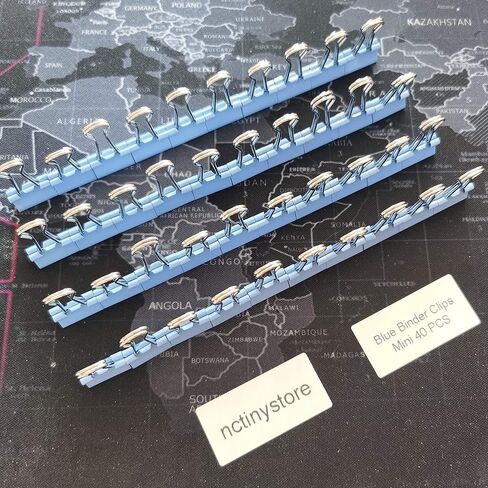 Colored Binder Clips Mini Metal Clamp 5/8-IN / 0.6-inch / 15-mm (Green, 40-Count) in Kuwait