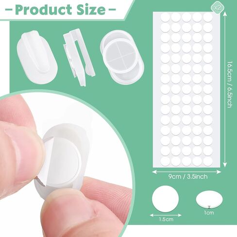 Adhesive Plastic Sticky Clips White Clips Reusable Removable Sticky Clips Small Poster Clips Wall Clips Hanging Bulletin Board Clips for Teachers Home Office (120 Pieces) in Saudi Arabia