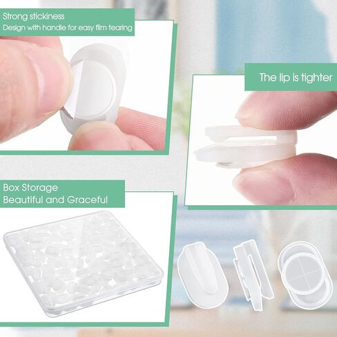 Adhesive Plastic Sticky Clips White Clips Reusable Removable Sticky Clips Small Poster Clips Wall Clips Hanging Bulletin Board Clips for Teachers Home Office (120 Pieces) in Saudi Arabia