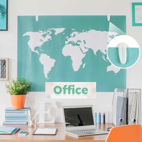 Adhesive Plastic Sticky Clips White Clips Reusable Removable Sticky Clips Small Poster Clips Wall Clips Hanging Bulletin Board Clips for Teachers Home Office (120 Pieces) in Saudi Arabia
