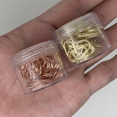 60 قطعة/صندوق لطيف صغير على شكل قلب وردي ذهبي اللون مشبك ورق معدني، 0.78 بوصة مشابك ورقية مرجعية للمكتب والمدرسة والاستخدام الشخصي (20 مم) in Kuwait