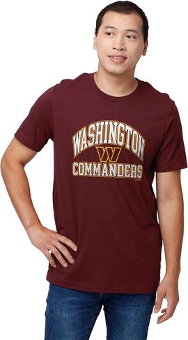 FOCO Men's NFL Team Arched Wordmark Short Sleeve T-Shirt in Saudi Arabia