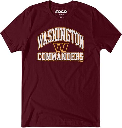 FOCO Men's NFL Team Arched Wordmark Short Sleeve T-Shirt in Saudi Arabia