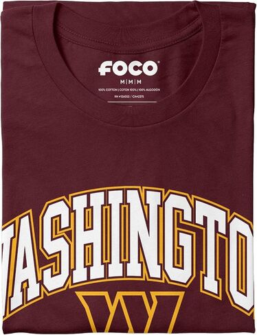 FOCO Men's NFL Team Arched Wordmark Short Sleeve T-Shirt in Saudi Arabia