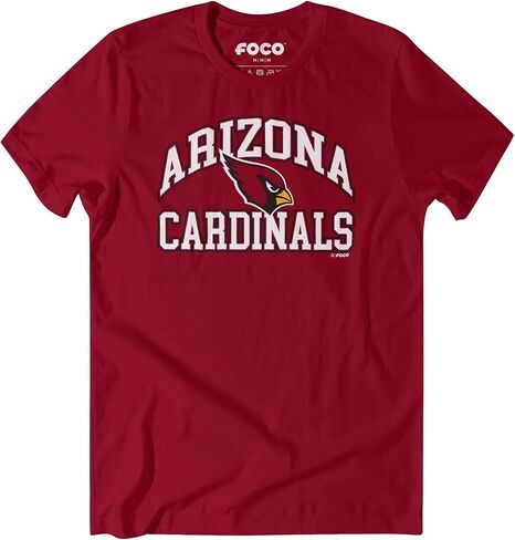 FOCO Men's NFL Team Arched Wordmark Short Sleeve T-Shirt in Saudi Arabia