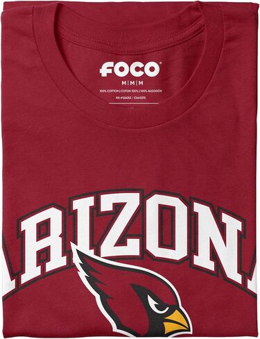FOCO Men's NFL Team Arched Wordmark Short Sleeve T-Shirt in Saudi Arabia