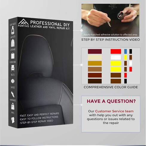 أطقم إصلاح الجلود البنية من FORTIVO للأرائك - طقم إصلاح الفينيل | الأثاث، مقاعد السيارة، الأريكة، السترة، المحفظة، الحزام، الأحذية | أصلي، إيطالي، مربوط، بولي يوريثان، جلد | لا يتطلب حرارة | إصلاح واستعادة in Kuwait