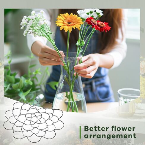 3Pcs Floral Grid for Vase, Reuseable Flower Arrangement Holder for Floral Stems Bouquets Plant Fixation (5'' Dia) in Saudi Arabia