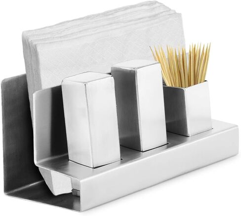 Stainless Steel Kitchen Utensils Salt, Pepper, toothpicks & Napkin Holders, Kitchen Spices in Kuwait