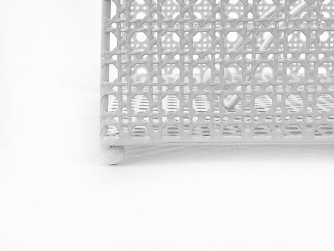 Square Metal Napkin Holder with Dispenser Arm, Weave-Design | Napkin Holders for Tables, Kitchen, Countertops & Outdoor Tables | Flat Napkin Holder (White) in Saudi Arabia