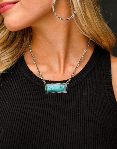 5 قطع القلائد الغربية للنساء البوهيمي الفيروز الصليب قلادة البقرة علامة حدوة الحصان قلادة الهبي الملحقات الفيروز ليجتنينج بولت بار قلادة قلادة للفتيات 90 ثانية راعية البقر بوهو قلادة مجموعة مجوهرات in Kuwait