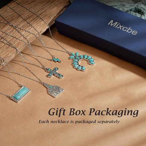 5 قطع القلائد الغربية للنساء البوهيمي الفيروز الصليب قلادة البقرة علامة حدوة الحصان قلادة الهبي الملحقات الفيروز ليجتنينج بولت بار قلادة قلادة للفتيات 90 ثانية راعية البقر بوهو قلادة مجموعة مجوهرات in Kuwait