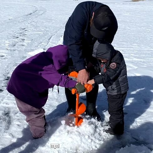 Redback 40V Ice Auger Modern Alternative to Hand Auger Ice Fishing Auger with Stainless Steel Blades Cordless Drill Ice Auger E808CKIT with 2AH Battery and 5A Charger in Saudi Arabia