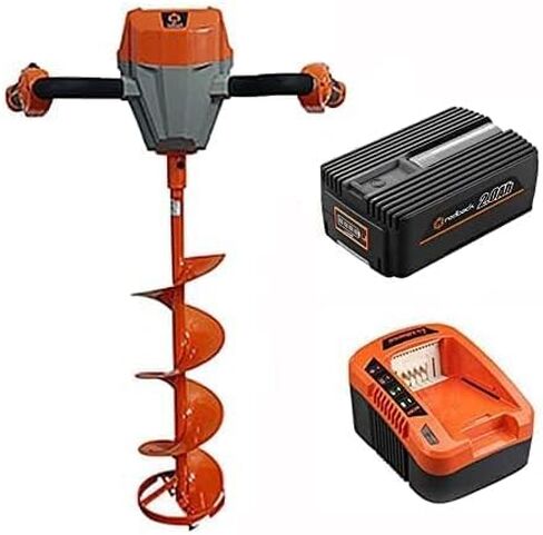 Redback 40V Ice Auger Modern Alternative to Hand Auger Ice Fishing Auger with Stainless Steel Blades Cordless Drill Ice Auger E808CKIT with 2AH Battery and 5A Charger in Saudi Arabia