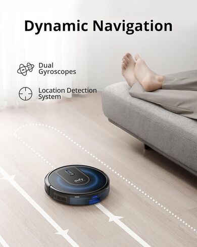 eufy G30+، مكنسة روبوت ذاتية التفريغ، قوة شفط 2000 باسكال، متصلة بشبكة WiFi، اكتشاف المسار المخطط، تصميم نحيف للغاية، مثالية للتنظيف اليومي in Kuwait