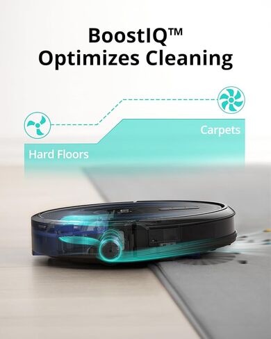 eufy G30+، مكنسة روبوت ذاتية التفريغ، قوة شفط 2000 باسكال، متصلة بشبكة WiFi، اكتشاف المسار المخطط، تصميم نحيف للغاية، مثالية للتنظيف اليومي in Kuwait