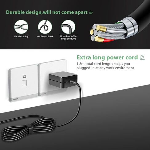 24.8V 800mA AC Adapter Compatible with Shark Rocket Pro DK33-248080H-U Pet Pro IZ162H IZ163H IZ362H IZ363H IX140H IX141 IZ140C IZ140 IZ142 UZ145 IZ141C IZ162HC XBCHGX140 Cordless Vacuum Charger in Saudi Arabia