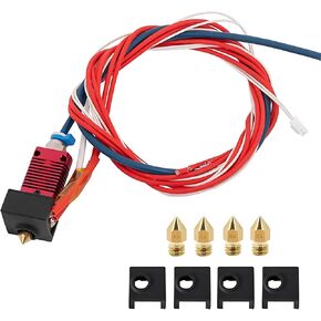 ترقية Creality Ender 3 Hot End ، بثق تجميعها مع أنبوب Capricorn Bowden Ptfe ، مناسب لـ Creality Ender 3 Pro/Ender 3 V2 ، مع Cap × 4 ، 0.4 مم ender 3 فوهة × 4. in Kuwait