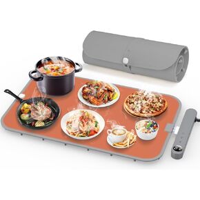 Food Warming Mat for Food, Electric Warming Tray with 7 Adjustable Temp, Foldable Food Warmer 10s Full Surface Fast Heating Pad, Child Lock, Timer Function for Buffet, Party and Home Daily Use in Saudi Arabia
