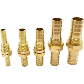 1pcs أنبوب 6 8 10 12 14 16 مم خرطوم بارب الحاجز النحاس النحاس النحاس الشائك محول موصل موصل التوصيل لمياه غاز الوقود (الحجم: 14 ملم) in Kuwait