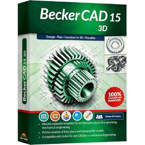 BeckerCAD 15 - 3D software for home design, architecture, engineering and more, compatible with AutoCAD, Lifetime License for Win 11, 10, 8.1, 7 in Kuwait