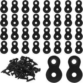 30 Pack Heavy Duty Figure 8 Fastener Clips, Solid Steel Fasteners Screws Heavy Duty Clips, Durable Table Top Connector for Desk Assembly/DIY Enthusiasts/Home(Silver) in Kuwait