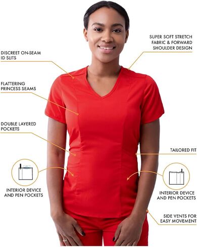 Adar Pro Scrubs for Women - Modern V-Neck Scrub Top in Saudi Arabia