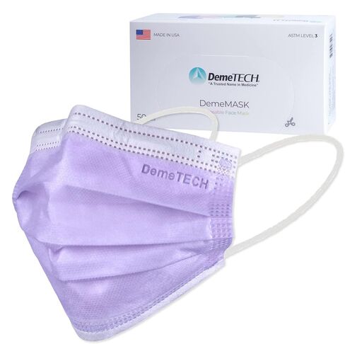 Demetech ASTM المستوى 3 واقية من 3 طبقات الوجه ، نمط حلقة الأذن ، قناع للبالغين in Saudi Arabia