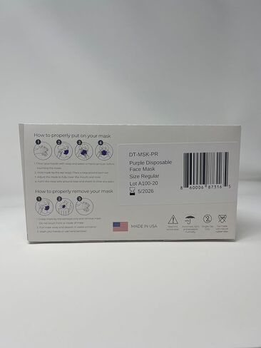 Demetech ASTM المستوى 3 واقية من 3 طبقات الوجه ، نمط حلقة الأذن ، قناع للبالغين in Saudi Arabia