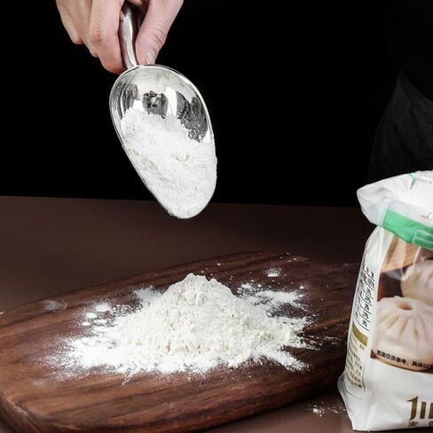 Ice Scoop for Freezer Stainless Steel bean Flour Utility Scooper for Ice Maker Kitchen Bar Party Wedding, Heavy Duty, Dishwasher Safe 6 OZ Utility Flour Scoop (Straight Handle-1pc) in Saudi Arabia