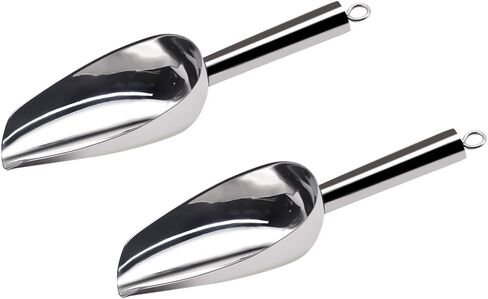 Ice Scoop for Freezer Stainless Steel bean Flour Utility Scooper for Ice Maker Kitchen Bar Party Wedding, Heavy Duty, Dishwasher Safe 6 OZ Utility Flour Scoop (Straight Handle-1pc) in Saudi Arabia