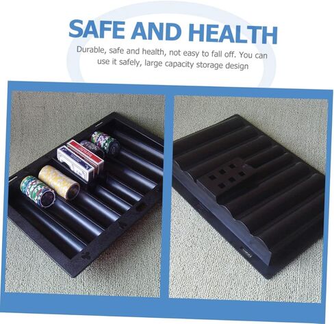 Milisten Table Poker Chip Tray Plastic Holder for Organizing Poker Chips for Games Tidy Storage for Poker Table Accessories in Kuwait