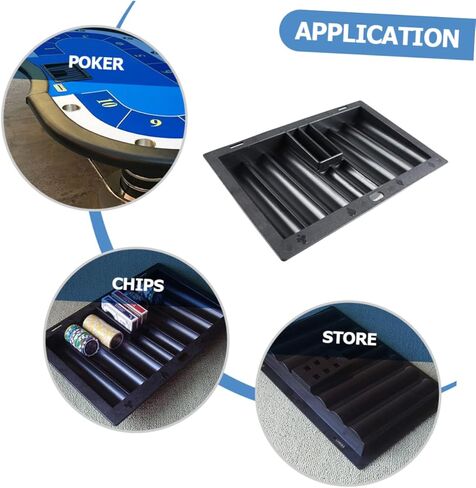 Milisten Table Poker Chip Tray Plastic Holder for Organizing Poker Chips for Games Tidy Storage for Poker Table Accessories in Kuwait