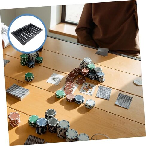 Milisten Table Poker Chip Tray Plastic Holder for Organizing Poker Chips for Games Tidy Storage for Poker Table Accessories in Kuwait